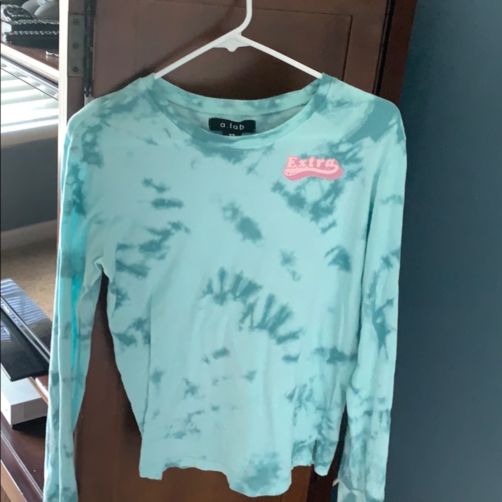 Zumiez Blue Tie Dye “Extra” Long Sleeve Tee